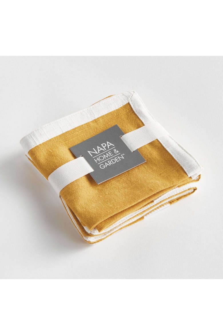 Jase Cocktail Napkins Set Of 4, Alternate, color, Yellow
