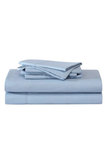 Eddie Bauer Logan Pastel Blue Cotton Twin Sheet Set In Lt-pastel Blue