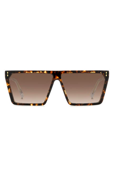 64mm Oversize Rectangular Sunglasses