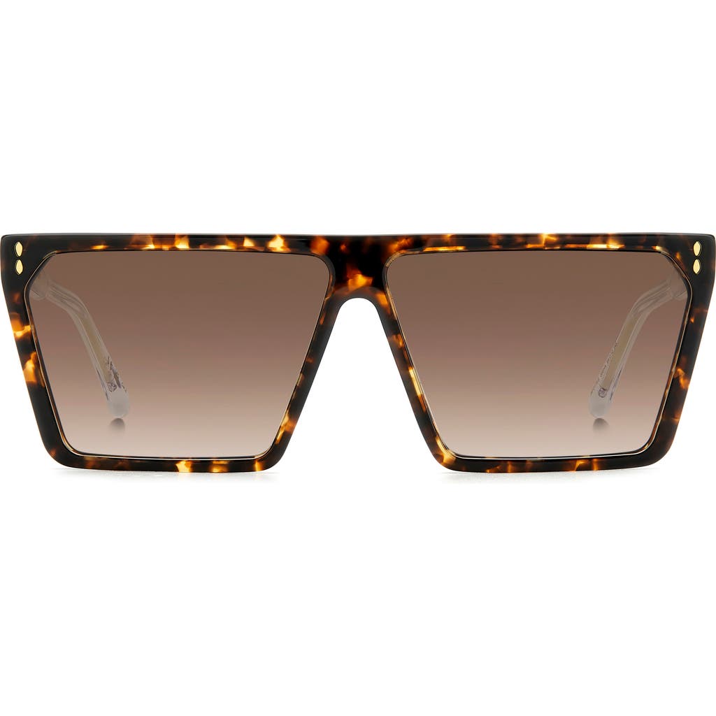 Isabel Marant 64mm Oversize Rectangular Sunglasses In Brown
