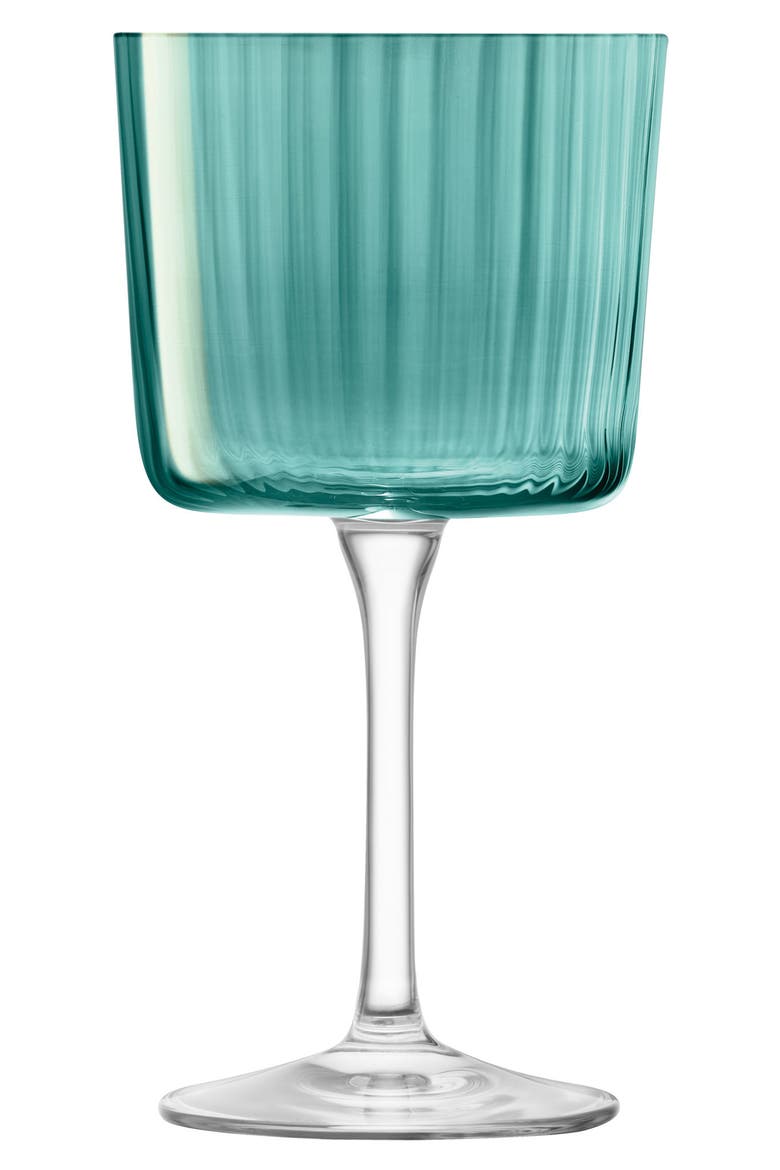 Gems Set of 4 Wine Glasses, Main, color, GREEN