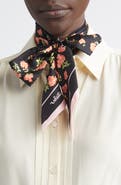 Valentino Garavani Mazzetto Coriandolo Silk Skinny Scarf