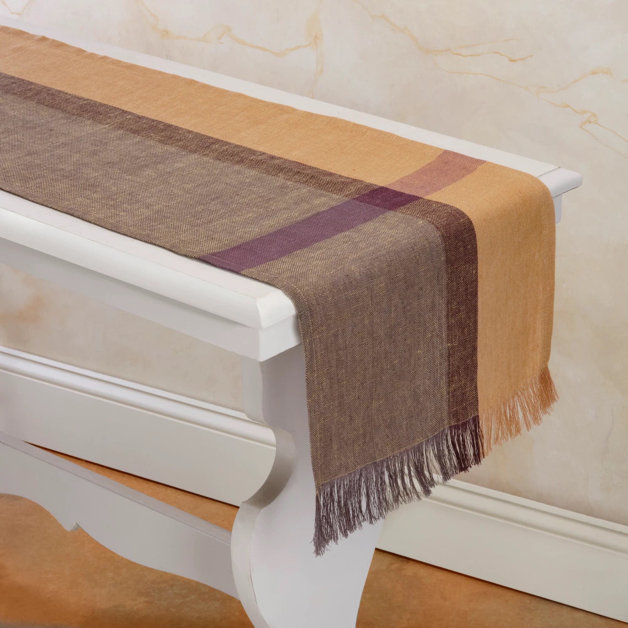 Sustainable Threads Hinterland Handwoven Linen Table Runner