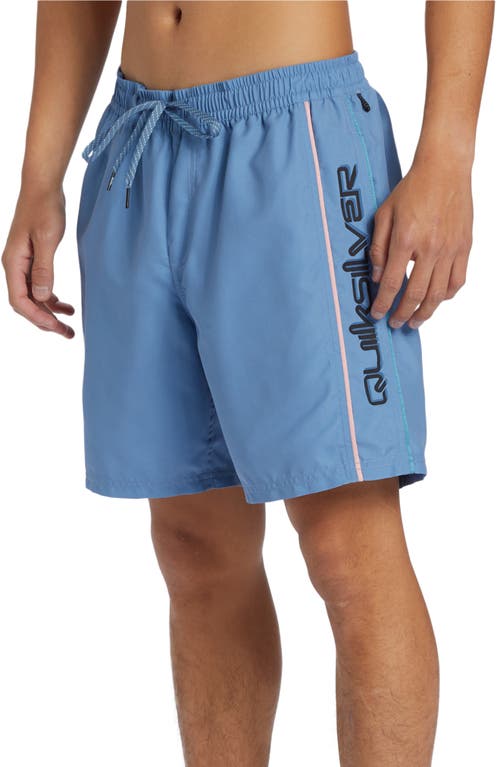 Quiksilver Everyday Vert Volley Swim Trunks In Coronet Blue