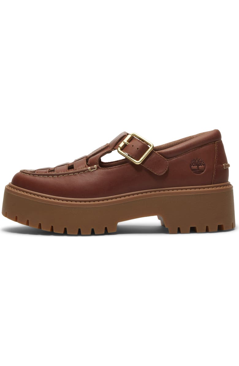 Timberland Stone Street Buckle Platform Shoe, Alternate, color, Rust Full Grain