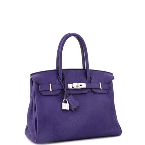 Pre-owned Hermes Hermes Birkin Handbag Purple Togo With Palladium Hardware 30 In Purple