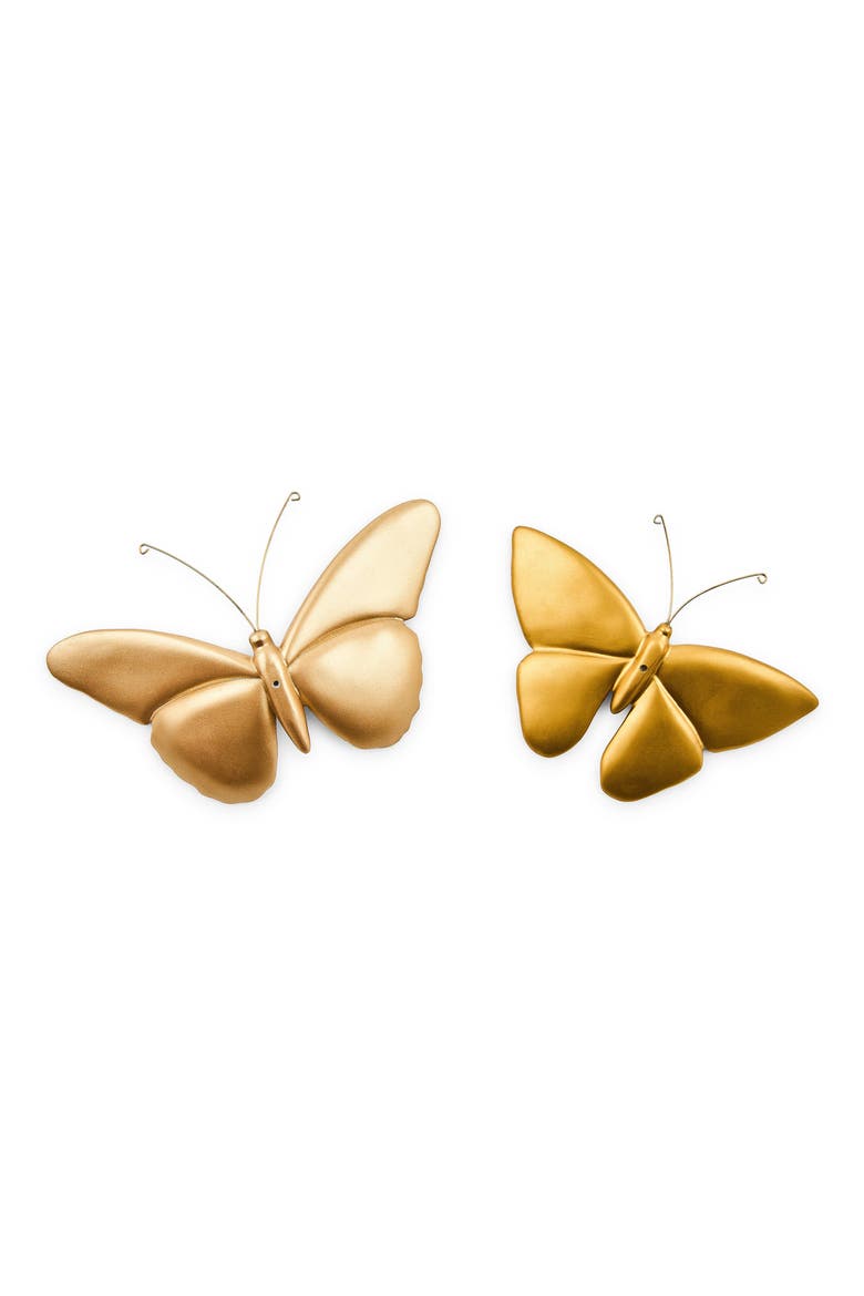Set of 2 Violet Butterfly Wall Decor, Alternate, color, VIOLET