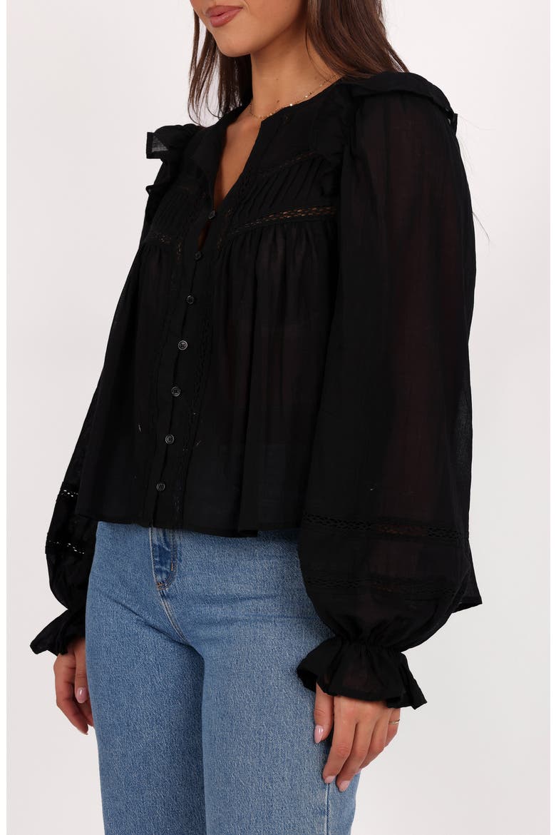 Emelia Ruffle Top, Alternate, color, BLACK