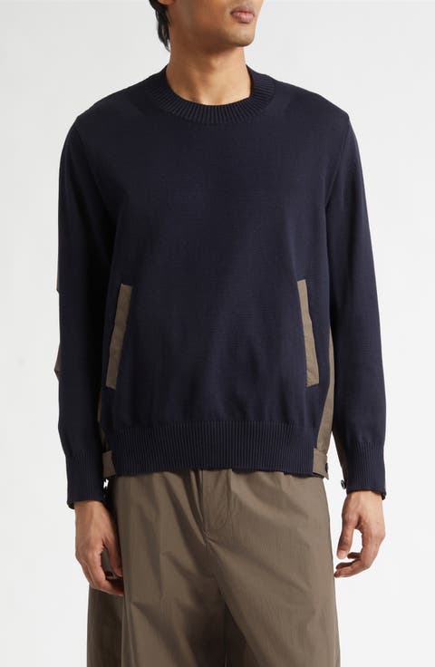 Cotton Typewriter Panel Sweater