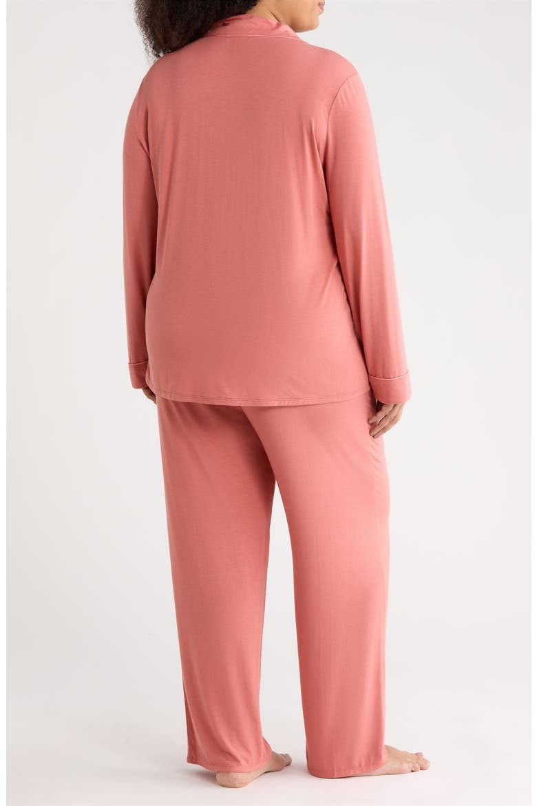 Moonlight Eco Knit Pajamas, Alternate, color, PINK CEDAR