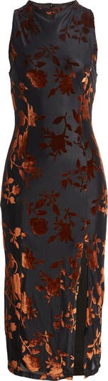 Hutch Floral Jacquard Funnel Neck Dress | Nordstrom