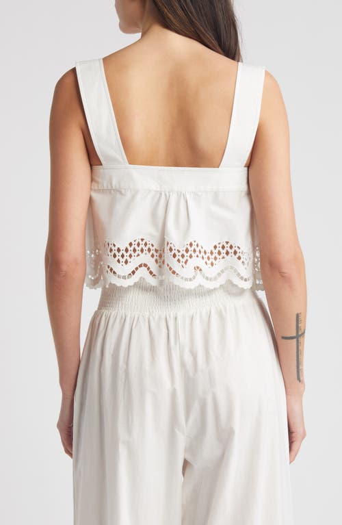 Rails Blythe Sleeveless Crop Top In White