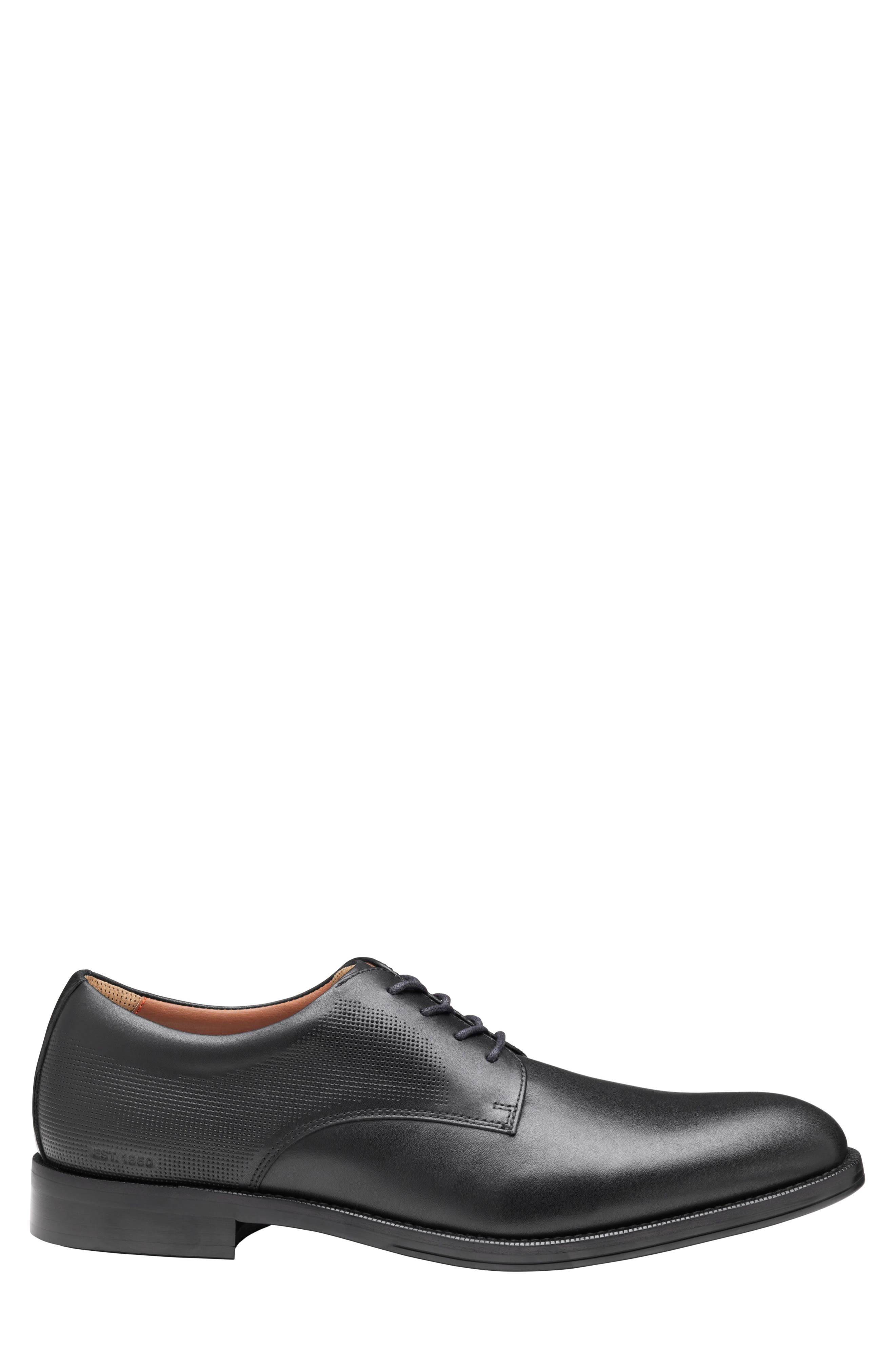 Johnston & Murphy Copley XC+ Waterproof Plain Toe Derby, Alternate, color, Black Waterproof Full Grain