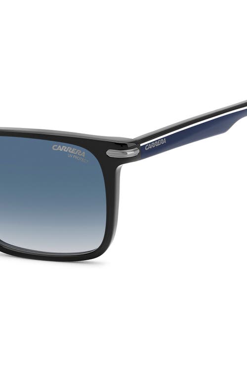 Carrera Eyewear Ca 391/s/us 53mm Rectangular Sunglasses In Black Blue/blue Sf