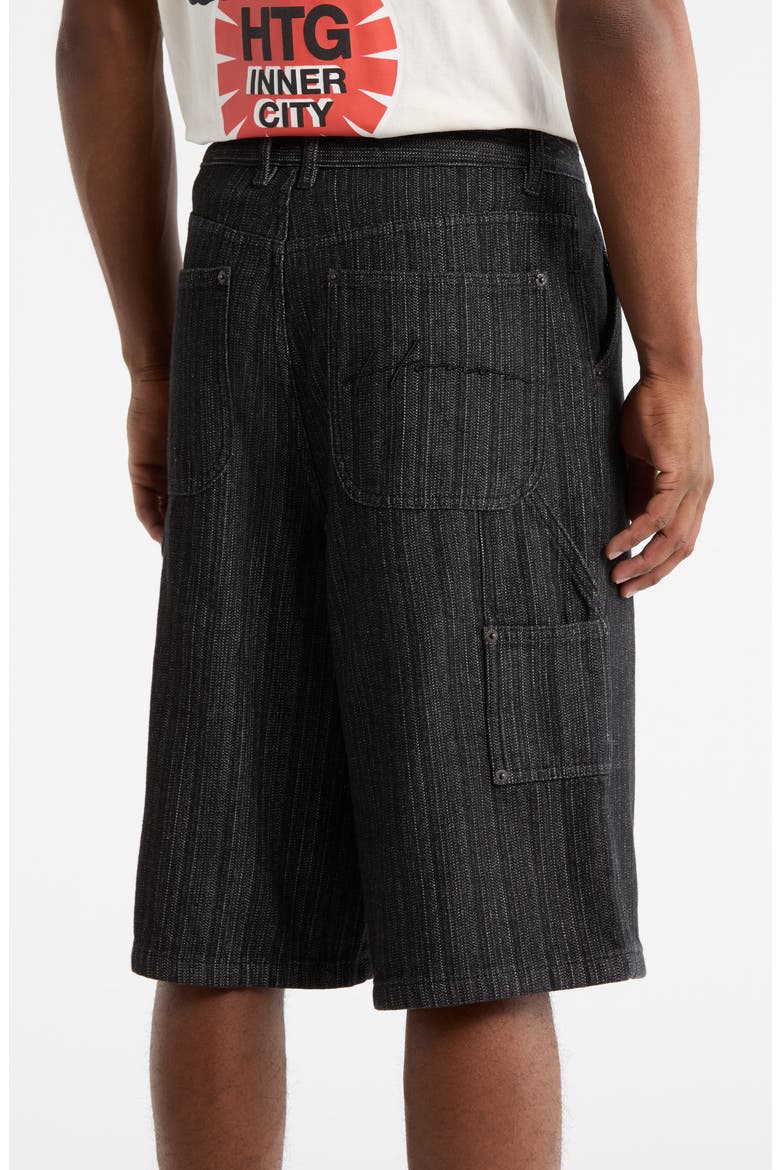 Gears Denim Carpenter Shorts, Alternate, color, BLACK