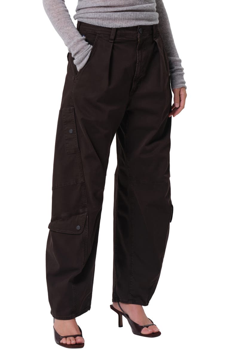 Citizens of Humanity Flight Barrel Leg Pants, Main, color, Carob Dk Brown