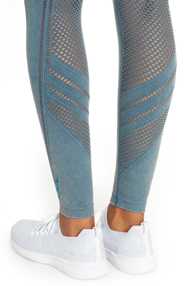 Soul by SoulCycle Sweaty Mesh High Waist Leggings, Alternate, color, 