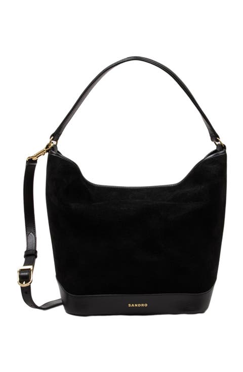 Soft suede shopping bag