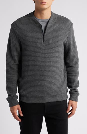 Robert Barakett Cadell Half Zip Pullover In Charcoal