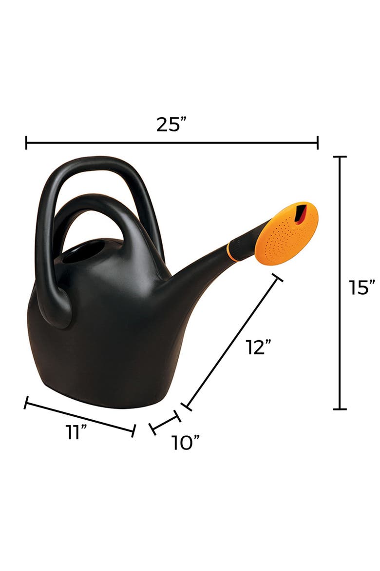 Watering Can Easy Pour 2.6 Gallon (333 Fl Oz) Black, Alternate, color, Black