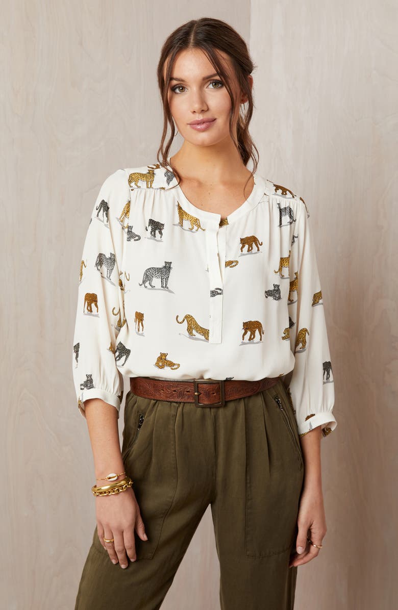 Karen Kane Cheetah Print Blouse, Alternate, color,