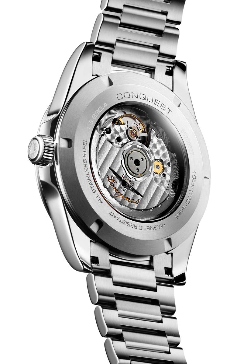 Longines Conquest Automatic Bracelet Watch, 41mm, Alternate, color, Blue