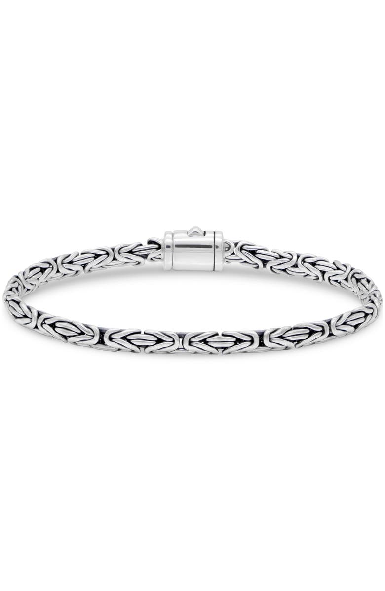 DEVATA Borobudur Oval 5mm Chain Bracelet in Sterling Silver, Alternate, color, Silver