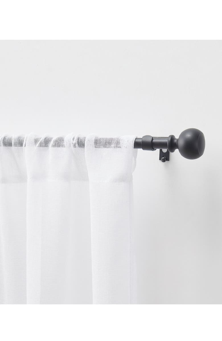 DKNY Griffin 48" to 86" Adjustable Curtain Rod, Alternate, color, Black