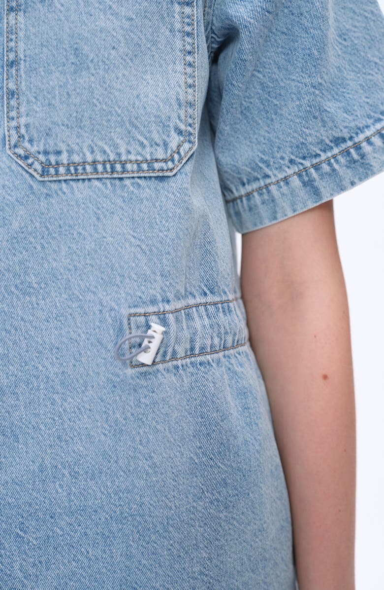 Bayeas Denim Shirtdress, Alternate, color, Light Blue