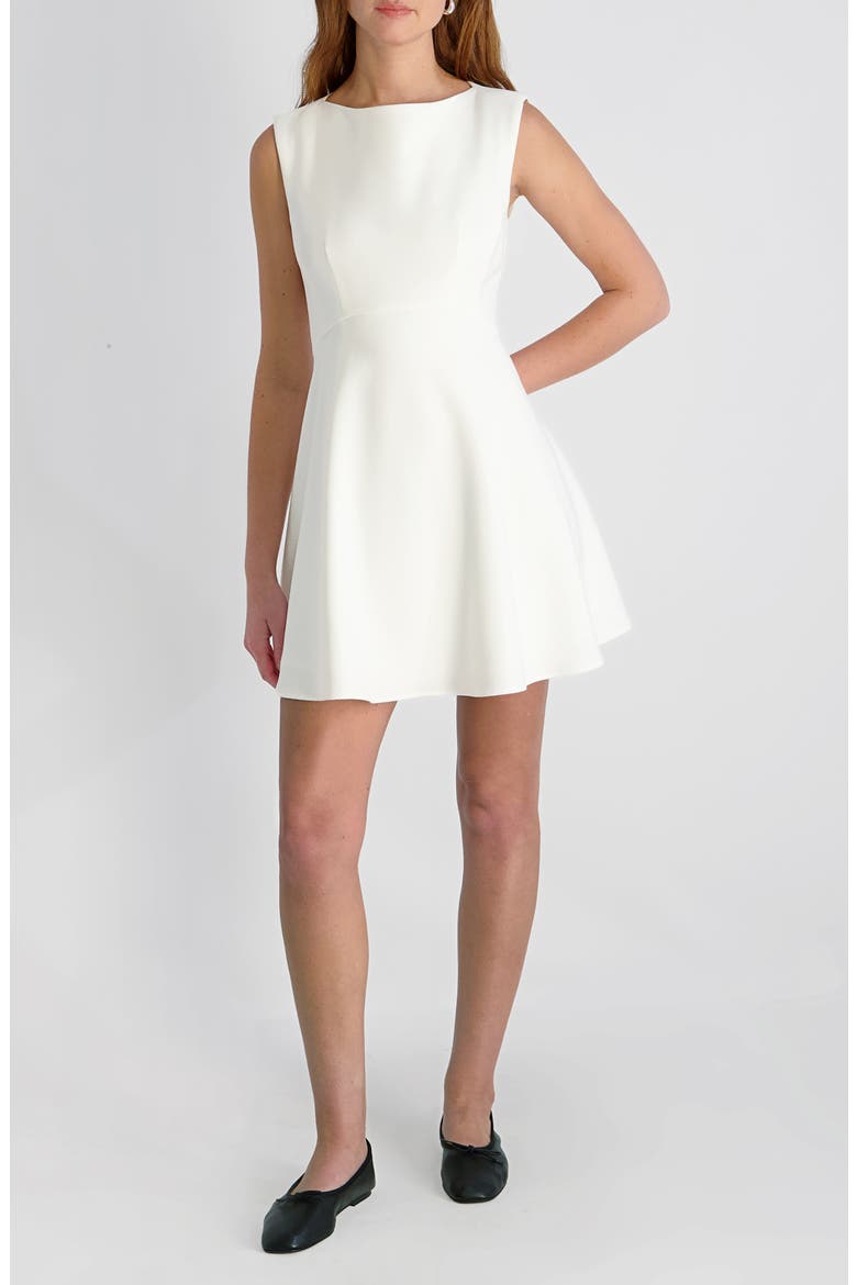 Whisper Fit & Flare Minidress, Main, color, SUMMER WHITE