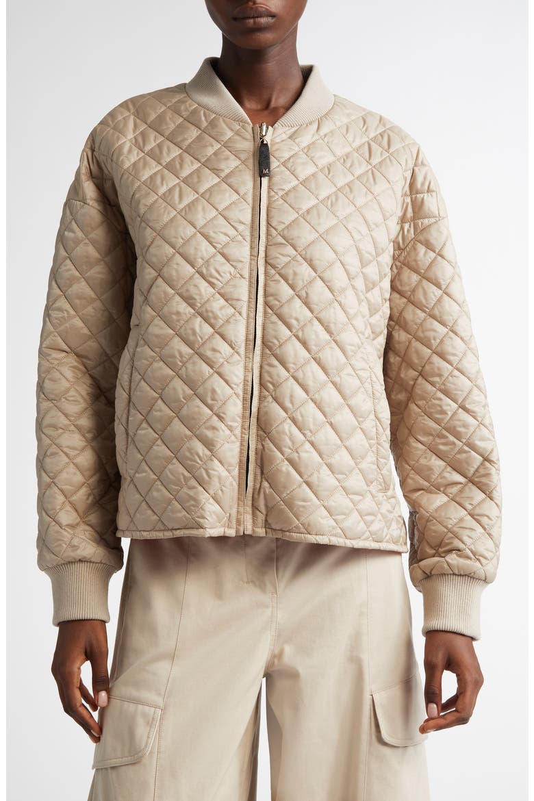 Licia Reversible Bomber Jacket, Main, color, HAZELNUT BROWN