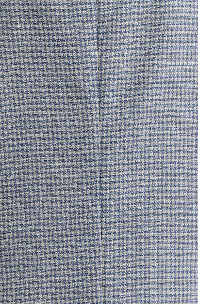 Peter Millar Hyperlight Soft Grey Houndstooth Check Wool & Linen Blend Sport Coat, Alternate, color, Light Grey