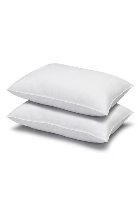 Signature Plush Medium Density Allergy-Resistant Down Alternative Pillow, Set of 2