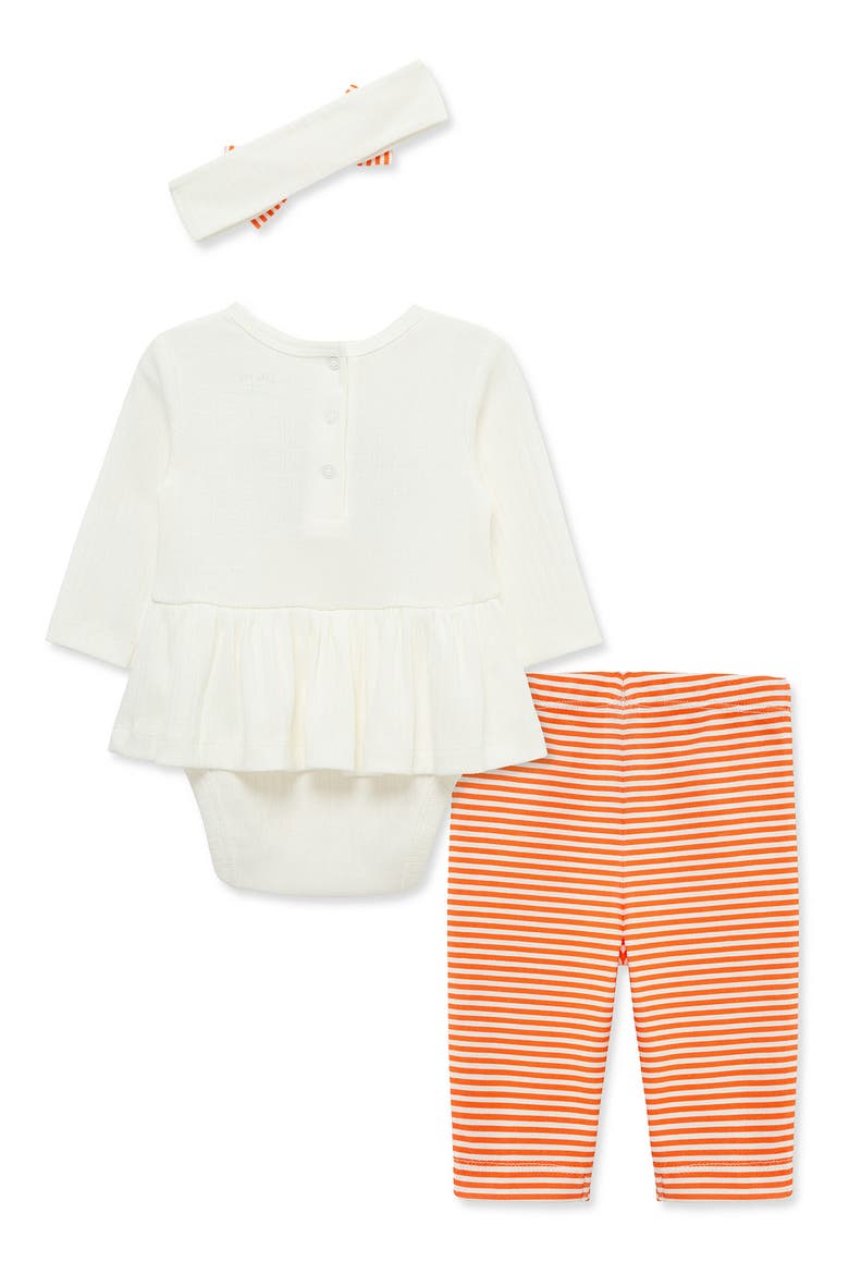 Kids' Candy Corn 3-Piece Bodysuit, Pants & Headband Set, Alternate, color, ORANGE