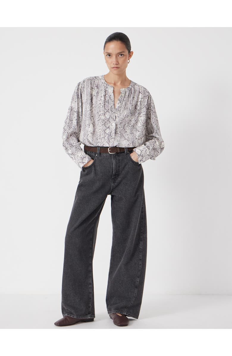 Hush Fernanda Snake Printed Blouse, Alternate, color, Natural Snake Grey