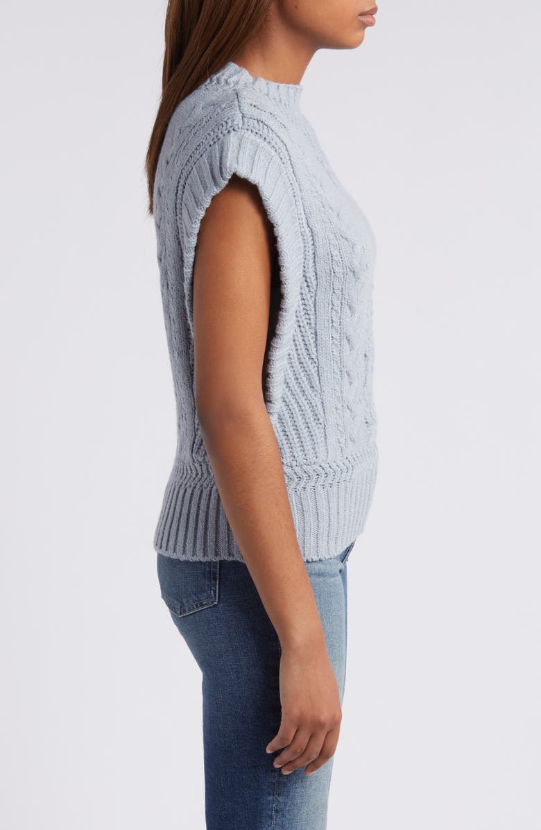 Wit & Wisdom Cable Stitch Sweater, Alternate, color, Heather Grey