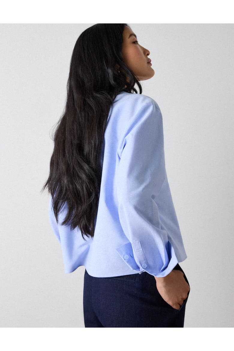 Boxy Oxford Cotton Shirt, Alternate, color, Pale Blue