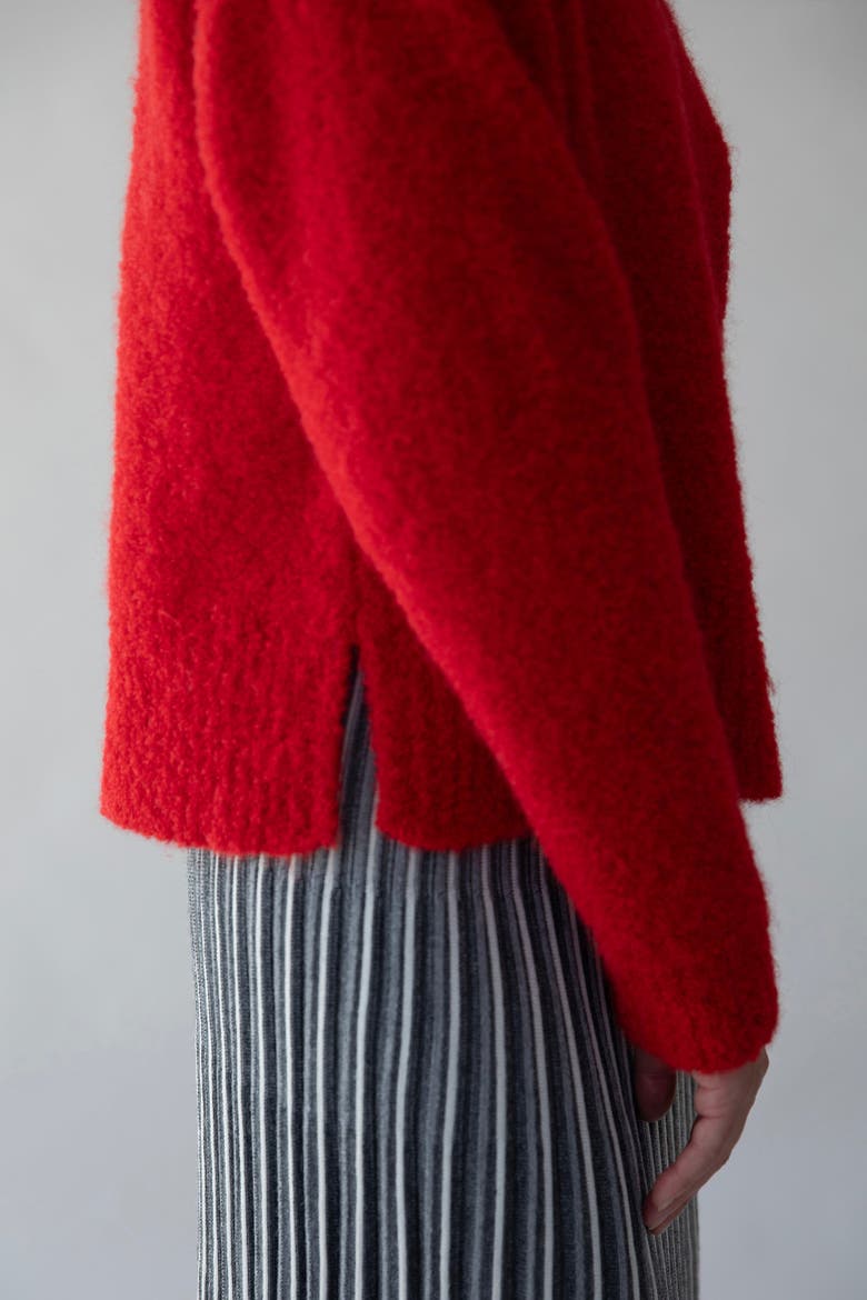 Belle Boucle Pullover, Alternate, color, SCARLETT