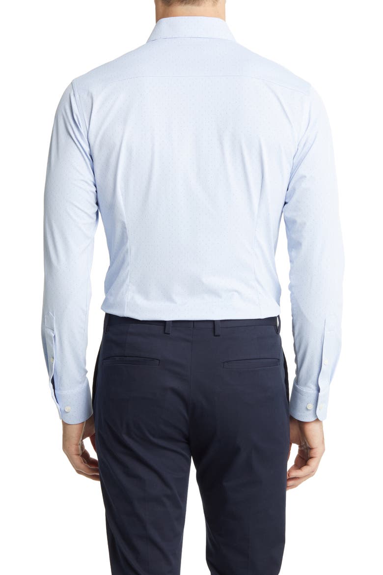 Slim Fit Pin Dot Dress Shirt, Alternate, color, LT/PASTEL BLUE