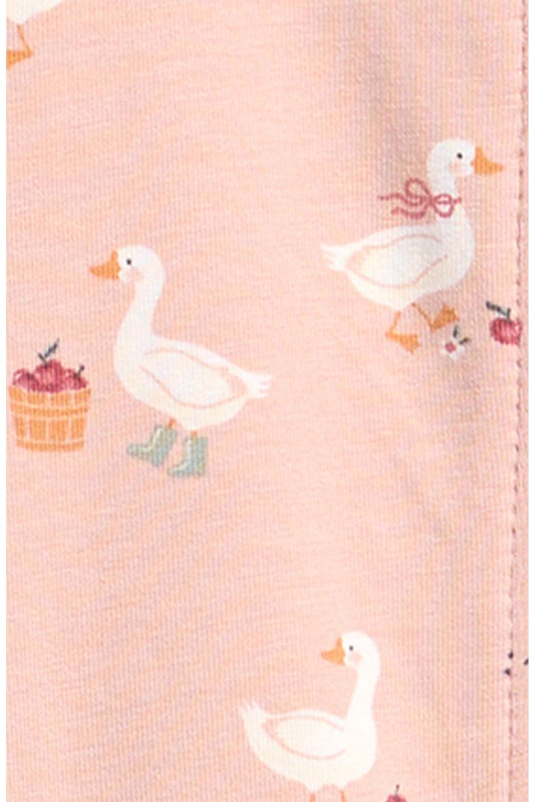 Print Zip Footie, Alternate, color, PINK
