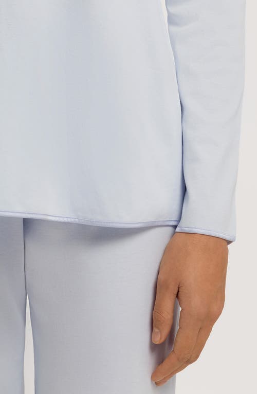 Hanro Long Sleeve Cotton Jersey Pajamas In Blue