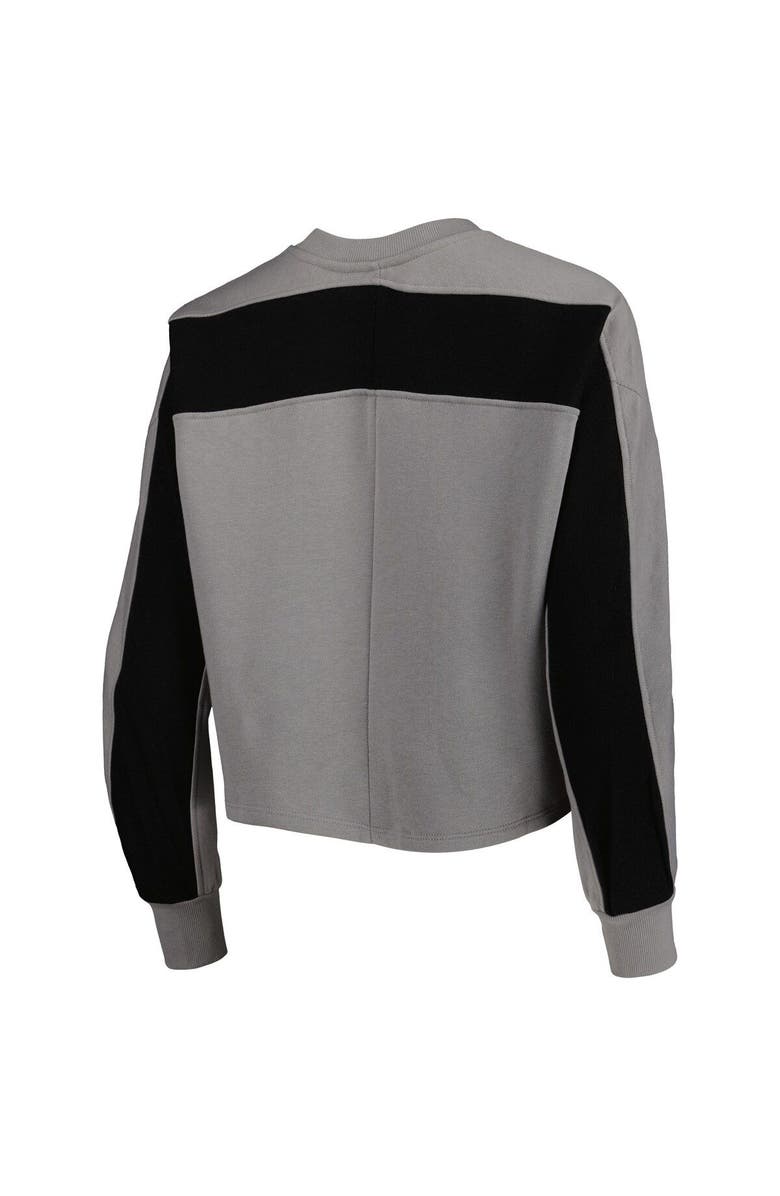 GAMEDAY COUTURE Women's Gameday Couture Gray Florida Gators Back To Reality Colorblock Pullover Sweatshirt, Alternate, color, Gray