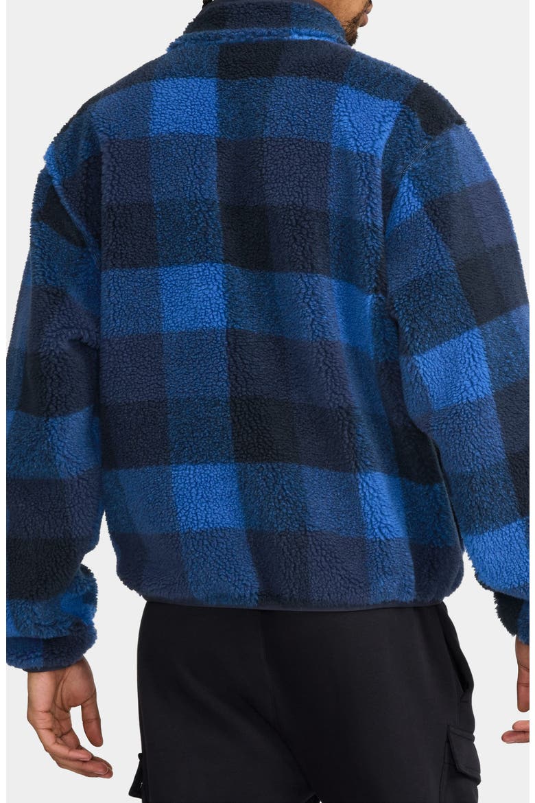 Club Plaid Therma-FIT Fleece Half Zip Pullover, Alternate, color, DARK OBSIDIAN/ GAME ROYAL