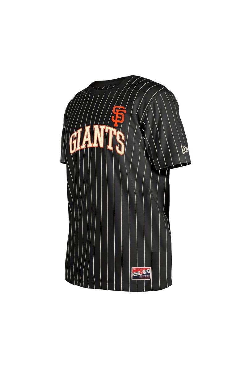 New Era Men's New Era Black San Francisco Giants Throwback Pinstripe T-Shirt, Alternate, color, 