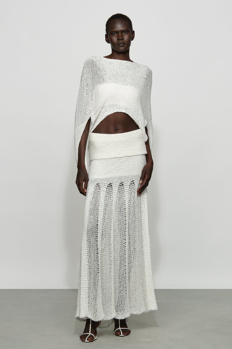 Kiernan Knit Skirt, Main, color, White