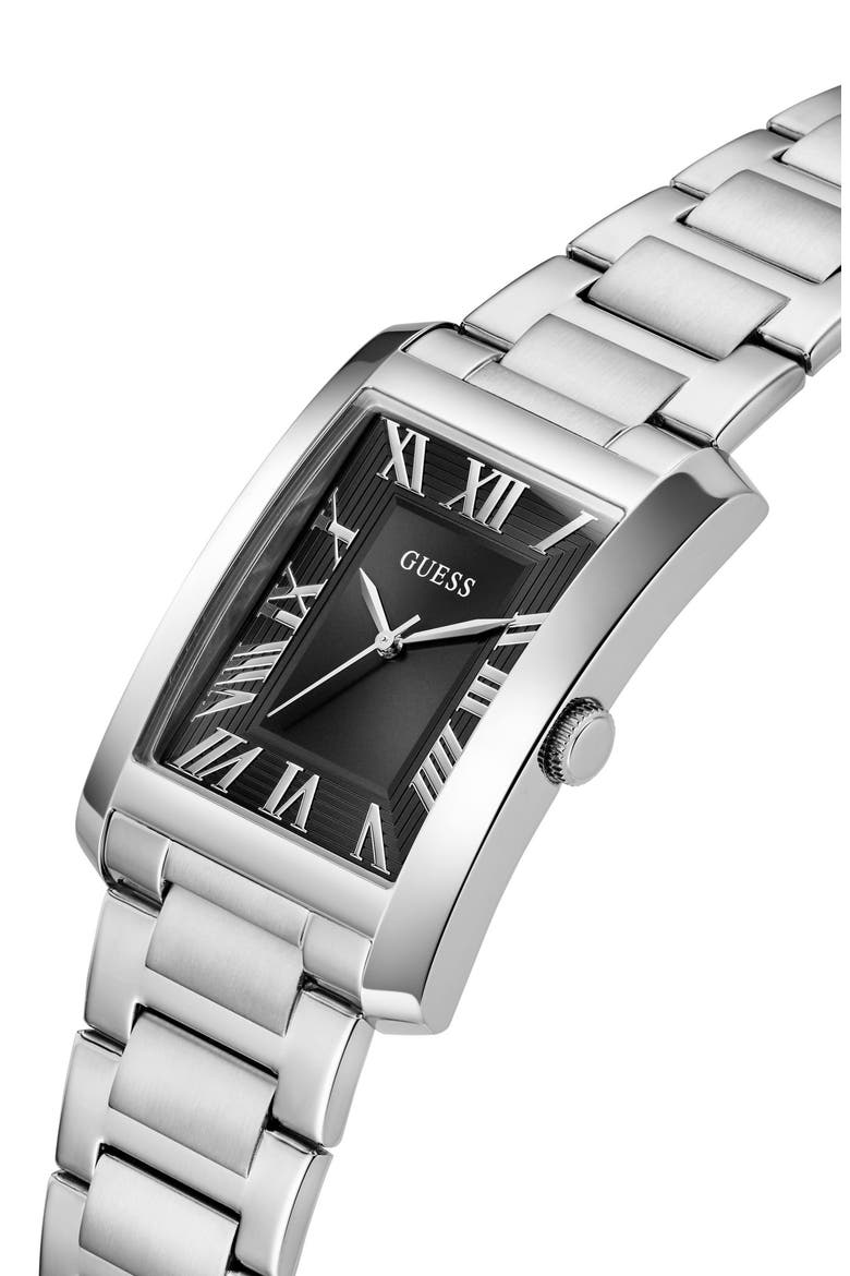 Clyde Silvertone Bracelet Tank Watch, 34mm, Alternate, color, SILVER