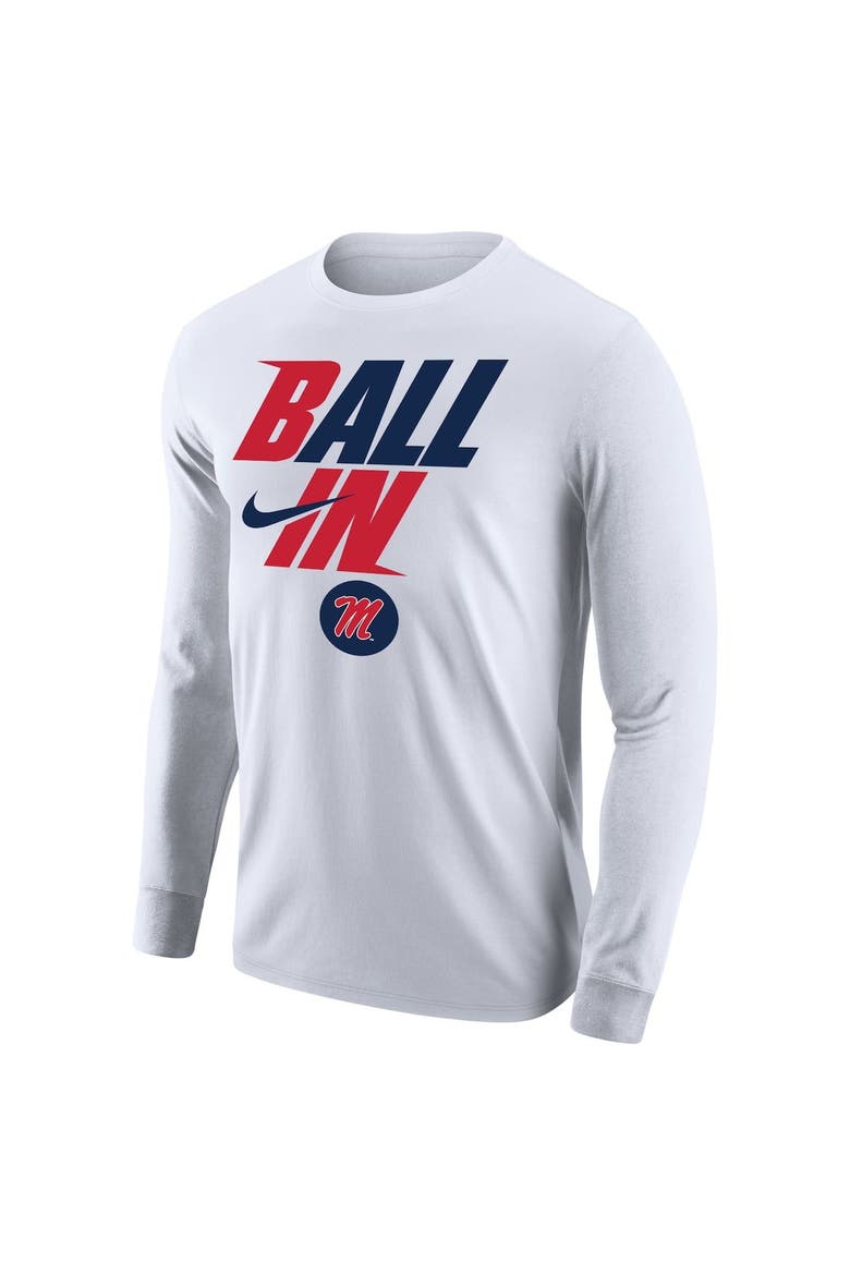 Men's Nike White Ole Miss Rebels Legend Bench Long Sleeve T-Shirt, Alternate, color, White