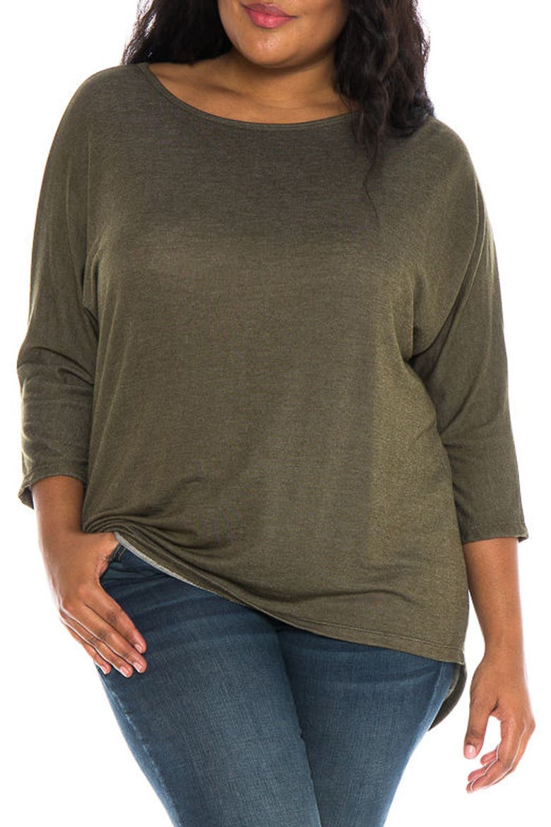 Dolman Sleeve Top, Main, color, OLIVE