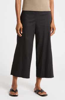 Vince Linen Blend Crop Wide Leg Pants