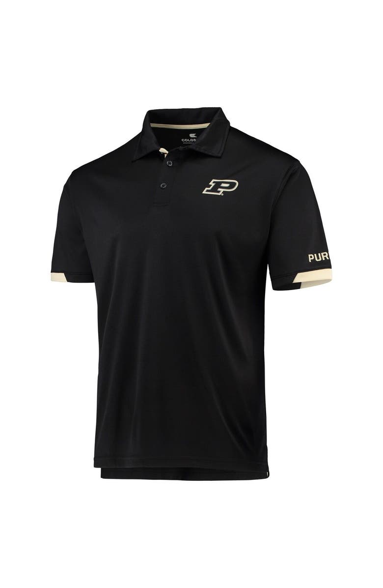 COLOSSEUM Men's Colosseum Black Purdue Boilermakers Santry Lightweight Polo, Alternate, color, Black